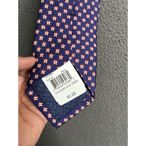 Vineyard Vines Tie Blue Silk Houston Astros Logo 3.5 in Hand Made in USA Necktie - Picture 3 of 8